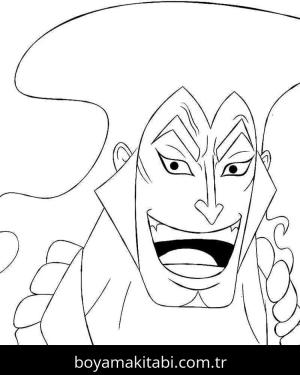 One Piece boyama sayfası – çocuklar için, çizgi film temalı