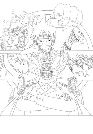 One Piece boyama sayfası,  coloring page, Luffy Yumruk, 