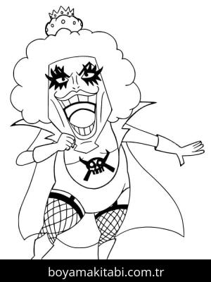 One Piece boyama sayfası – çocuklar için, çizgi film temalı