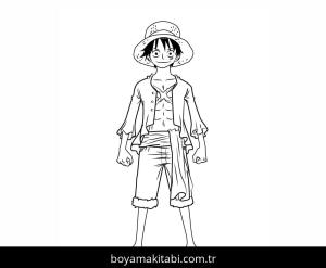 One Piece boyama sayfası – sevimli karakter, sanatsal çalışma