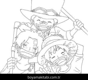One Piece boyama sayfası – keyifli zaman, renkli çizimler
