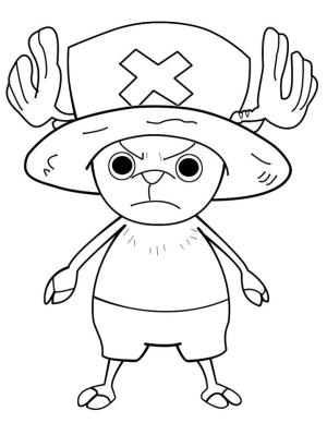 One Piece boyama sayfası,  coloring page, Tony Chopper Kızgın, 