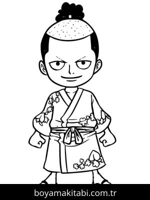 One Piece boyama sayfası – basit çizim, kolay boyama