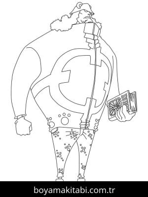 One Piece boyama sayfası – boyama çalışması, yaratıcılığı geliştirir