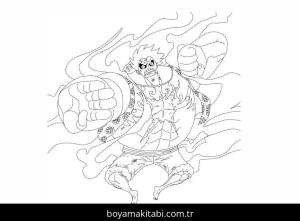 One Piece boyama sayfası – çocuk aktivitesi, PDF indir