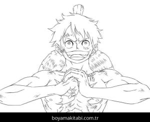 One Piece boyama sayfası – PDF indir, sevimli karakter