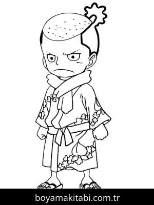 One Piece boyama sayfası – sanatsal çalışma, çocuklar için