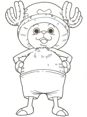 One Piece boyama sayfası,  coloring page, Tony Chopper, 