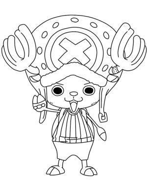 One Piece boyama sayfası,  coloring page, Mutlu Chopper, 