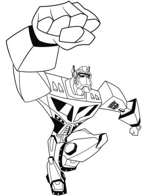 Optimus Başbakan boyama sayfası,  coloring page, Optimus Saldırısı Hareketli, 