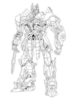 Optimus Başbakan boyama sayfası,  coloring page, Optimus Prime Savaşçısı, 