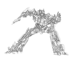 Optimus Başbakan boyama sayfası,  coloring page, Filmdeki Optimus Prime, 