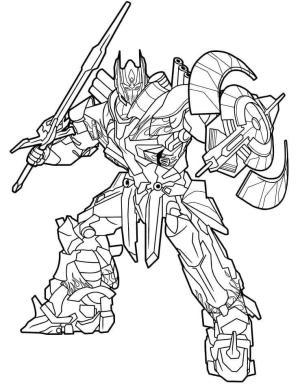 Optimus Başbakan boyama sayfası,  coloring page, Kılıç ve Kalkanlı Optimus, 