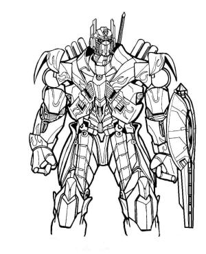 Optimus Başbakan boyama sayfası,  coloring page, Optimus Prime ve Kalkan, 