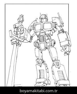 Optimus Prime boyama sayfası – okul öncesi, evde etkinlik