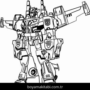 Optimus Prime boyama sayfası – basit çizim, kolay boyama