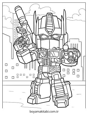 Optimus Prime boyama sayfası – yaratıcılık, eğlenceli etkinlik