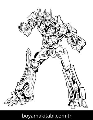 Optimus Prime boyama sayfası – okul öncesi, evde etkinlik
