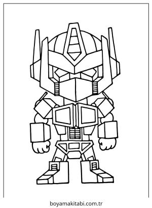 Optimus Prime boyama sayfası – boyama çalışması, yaratıcılığı geliştirir
