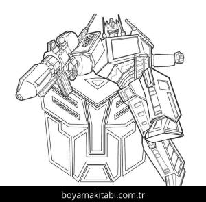 Optimus Prime boyama sayfası – çocuk aktivitesi, PDF indir