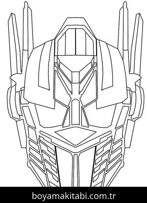 Optimus Prime boyama sayfası – boyama çalışması, yaratıcılığı geliştirir