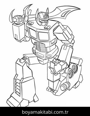 Optimus Prime boyama sayfası – sanatsal çalışma, çocuklar için