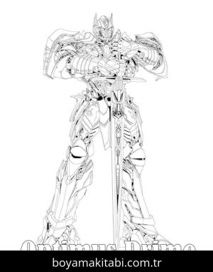 Optimus Prime boyama sayfası – çocuklar için, çizgi film temalı