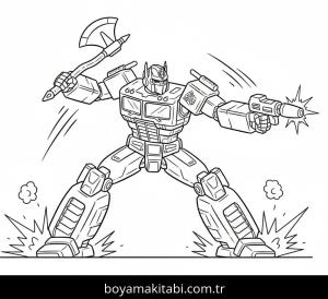 Optimus Prime boyama sayfası – keyifli zaman, renkli çizimler