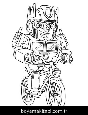 Optimus Prime boyama sayfası – renkli çizimler, okul öncesi
