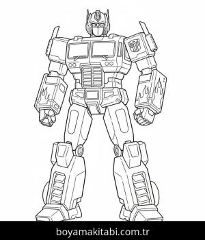 Optimus Prime boyama sayfası – evde etkinlik, ücretsiz yazdır