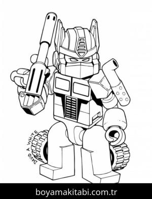 Optimus Prime boyama sayfası – boyama etkinliği, çocuk aktivitesi