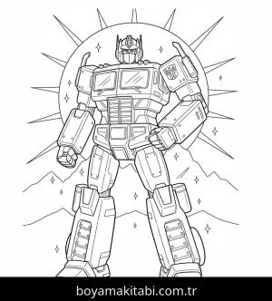 Optimus Prime boyama sayfası – ücretsiz yazdır, boyama etkinliği