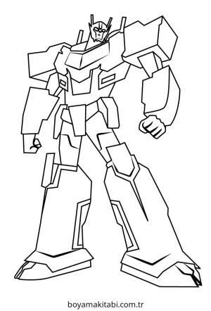 Optimus Prime boyama sayfası – çocuk aktivitesi, PDF indir