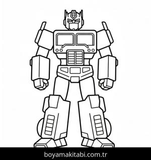 Optimus Prime boyama sayfası – çocuk aktivitesi, PDF indir