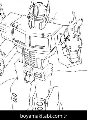 Optimus Prime boyama sayfası – çocuklar için, çizgi film temalı