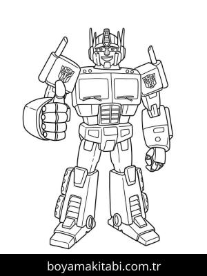 Optimus Prime boyama sayfası – ücretsiz yazdır, boyama etkinliği