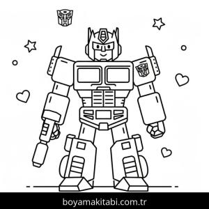 Optimus Prime boyama sayfası – evde etkinlik, ücretsiz yazdır
