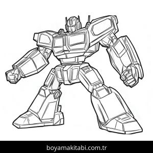 Optimus Prime boyama sayfası – eğlenceli etkinlik, el becerilerini geliştirir