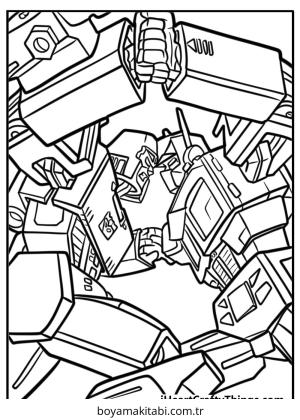 Optimus Prime boyama sayfası – boyama etkinliği, çocuk aktivitesi