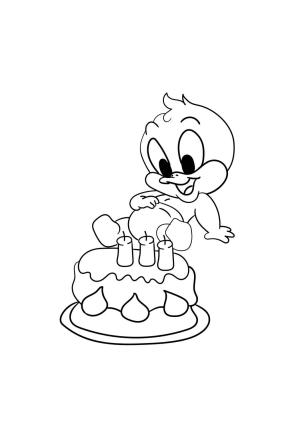 Ördek boyama sayfası,  coloring page, Şirin Bebek Daffy Ördek, 