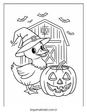 Ördek boyama sayfası – yaratıcılık, eğlenceli etkinlik