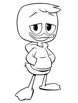 Ördek boyama sayfası,  coloring page, Ducktales’den Louie ördeği, 