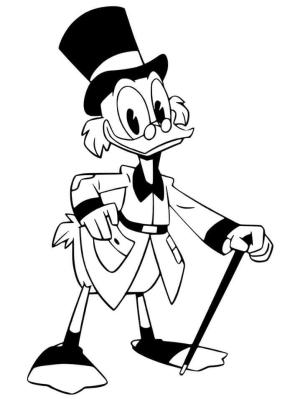 Ördek boyama sayfası,  coloring page, Ducktales’den Scrooge McDuck, 