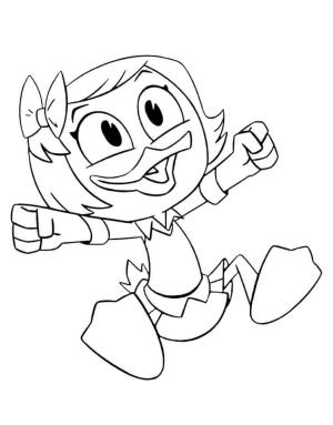 Ördek boyama sayfası,  coloring page, Ducktales’den Webby Vanderquack, 