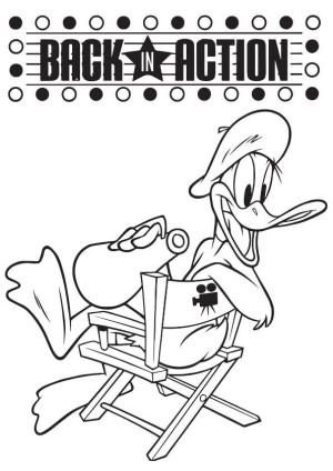 Ördek boyama sayfası,  coloring page, Daffy ördeği Geri Dönüyor, 