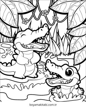 Orman Hayvanları boyama sayfası – PDF indir, sevimli karakter