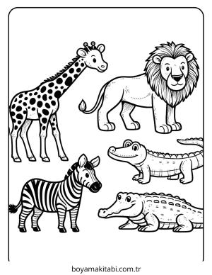 Orman Hayvanları boyama sayfası – yaratıcılık, eğlenceli etkinlik