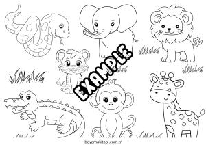 Orman Hayvanları boyama sayfası – boyama çalışması, yaratıcılığı geliştirir