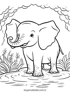 Orman Hayvanları boyama sayfası – çocuk aktivitesi, PDF indir