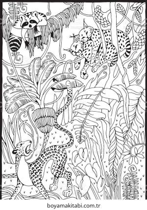 Orman Hayvanları boyama sayfası – PDF indir, sevimli karakter